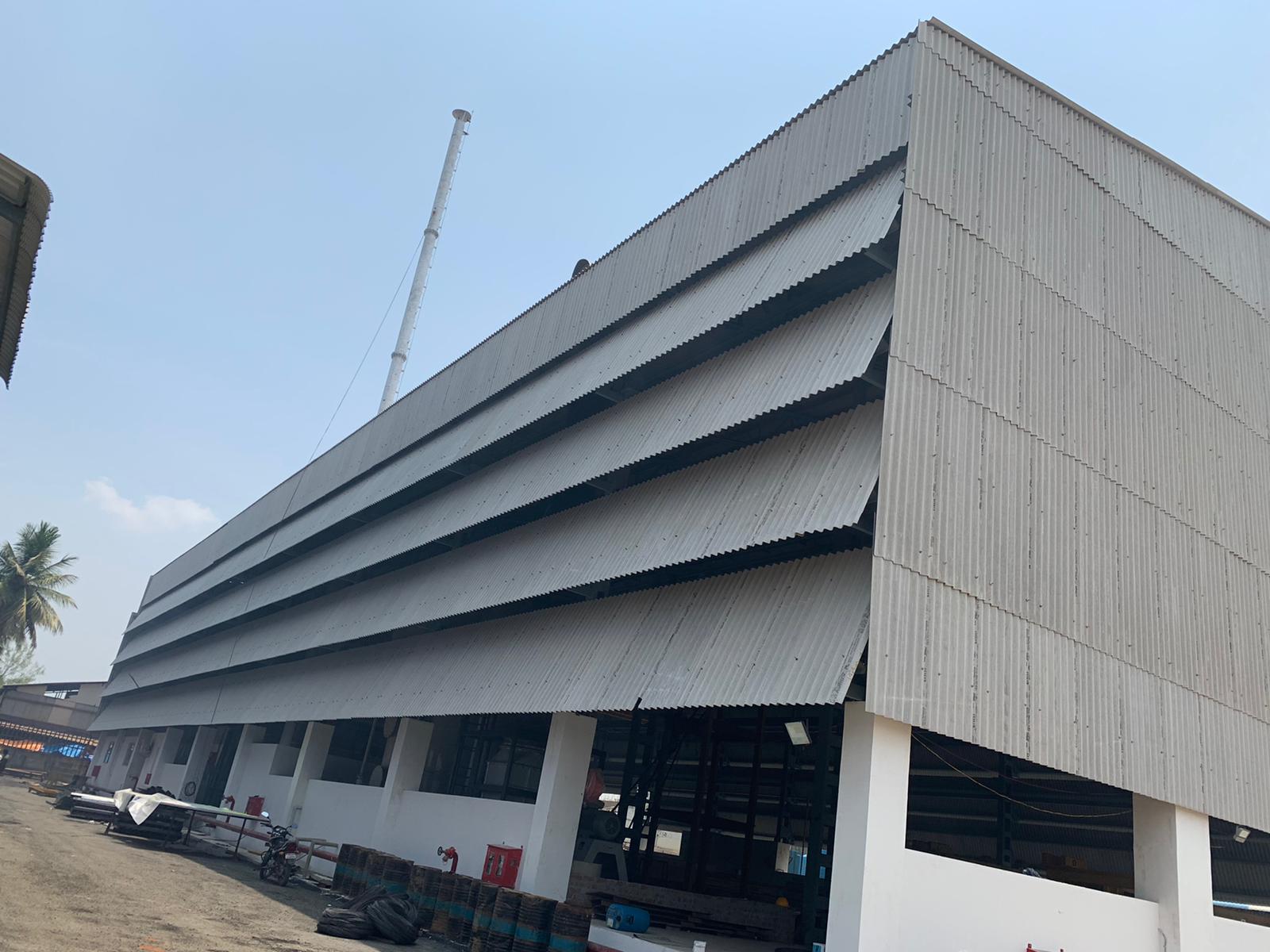 Galvanizing plant bracing layout